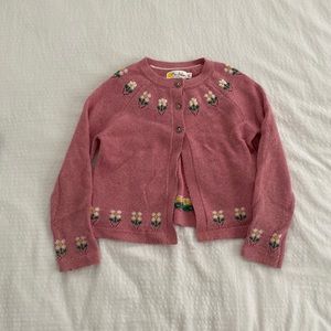 Mini Boden floral cardigan sweater, size 5-6